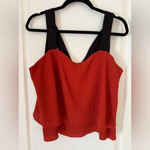DKNY Red and Black Women's Blouse